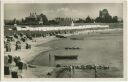 Ostseebad Pelzerhaken - Strand mit Zeltstadt und Leuchtfeuer - Foto-AK