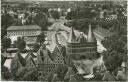 Lübeck - Blick auf Holstentor und Salzspeicher - Foto-AK