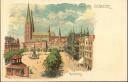 Lübeck - Künstlerkarte - Marktplatz