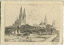 Postkarte - Lübeck von Westen gesehen