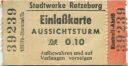Stadtwerke Ratzburg - Aussichtsturm - Einlasskarte