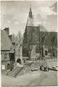 Mölln - St. Nicolai-Kirche mit Rathaustreppe und Gerichtslaube - Foto-AK