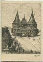Postkarte - Lübeck - Holstentor