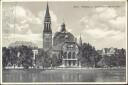 Postkarte - Kiel - Rathaus und Stadttheater am kleinen Kiel