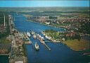 Ansichtskarte - Kiel - Holtenauer Schleusen mit Hochbrücken