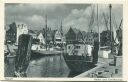 Postkarte - Husum - Hafen und Schiffbrücke