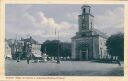 Ansichtskarte - Husum - Markt mit Kirche und Asmussen-Woldsen-Brunnen