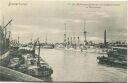 Postkarte - Bremerhaven - Aufklärungsflotille des Nordseegeschwaders im Kaiserhafen