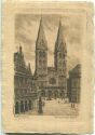 Postkarte - Bremen - Börse - Rathaus - Dom