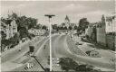 Hameln - Blick zur neuen Weserbrücke mit Münster - Foto-AK 1958