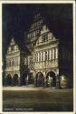 Foto-AK - Paderborn - Rathaus bei Nacht