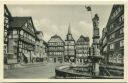 Postkarte - Fritzlar - Markt mit Rolandsbrunnen