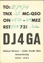 QSL - Funkkarte - DJ4GA