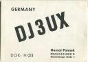 QSL - QTH - Funkkarte - DJ3UX - Braunschweig