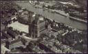 Postkarte - Magdeburg - Luftbild - Dom mit Elbe 30er Jahre