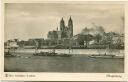 Magdeburg - Der Dom mit der Elbe - Foto-AK