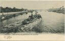Postkarte - Magdeburg - Blick von der Königsbrücke auf die Stromelbe 1906