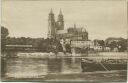 Magdeburg - Dom von der Elbseite - Foto-AK