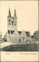 Stendal - Markt mit Rathaus und Marienkirche - Ansichtskarte