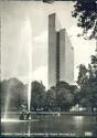 Postkarte - Düsseldorf - Grüner Junge mit Hochhaus