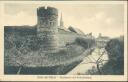 Postkarte - Zons am Rhein - Stadtmauer mit Krötschenturm