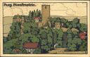 Burg Blankenstein - Künstler Stein-Zeichnung