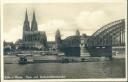 Köln - Dom und Hohenzollernbrücke - Foto-AK