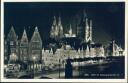 Köln im Scheinwerferlicht - Foto-AK 30er Jahre