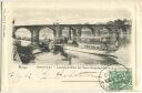 Postkarte - Trier - Moselbrücke - Landungsbrücke der Mosel