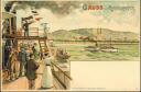 Ansichtskarte - Gruss vom Rheindampfer