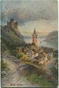Burg Maus  - Künstler-Ansichtskarte