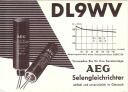 QSL - Funkkarte - DL9WV - 59581 Warstein-Belecke - AEG Delengleichrichter - 1958