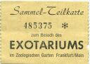 Exotarium im Zoologischen Garten Frankfurt - Eintrittskarte