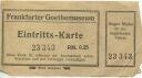 Frankfurt am Main - Frankfurter Goethemuseum - Eintrittskarte