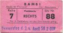 Frankfurt am Main - Bambi Studio f&uuml;r Filmkunst Biebergasse 7 - Eintrittskarte