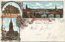 Postkarte - Frankfurt - Opernhaus - Dom - Gesamtansicht