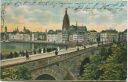 Postkarte - Frankfurt - Alte Br&uuml;cke - Mainkai - Dom