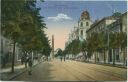 Postkarte - Darmstadt - Rheinstrasse mit Ludwigssäule