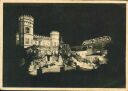 Ansichtskarte - Nacht-Aufnahme der Sektkellerei Schultz Grünlack