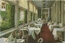 Postkarte - Wiesbaden - Palast-Hotel - Speiseterrasse