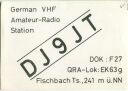 QSL - QTH - Funkkarte - DJ9JT - Fischbach