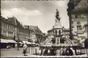 Postkarte - Worms - Marktplatz - Siegfriedbrunnen