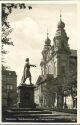 Foto-AK - Mannheim - Schillerdenkmal und Jesuitenkirche