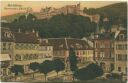 Postarte - Heidelberg - Kornmarkt und Schloss 1908