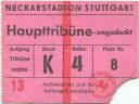 Stuttgart - Neckarstadion - Haupttribüne - Eintrittskarte