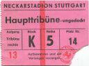 Stuttgart - Neckarstadion - Haupttribüne - Eintrittskarte