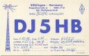 QSL - Funkkarte - DJ5HB - Böblingen - 1959
