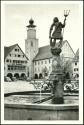 Postkarte - Freudenstadt - Neptunbrunnen mit Rathaus