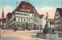 Postkarte - Nagold - Marktplatz mit Hotel Post