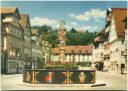 Schwäbisch Gmünd - Marktplatz mit Brunnen - AK Großformat